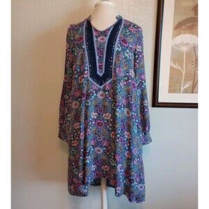 Matilda Jane Size M Thoughts and Dreams Tunic Dress Multicolor
